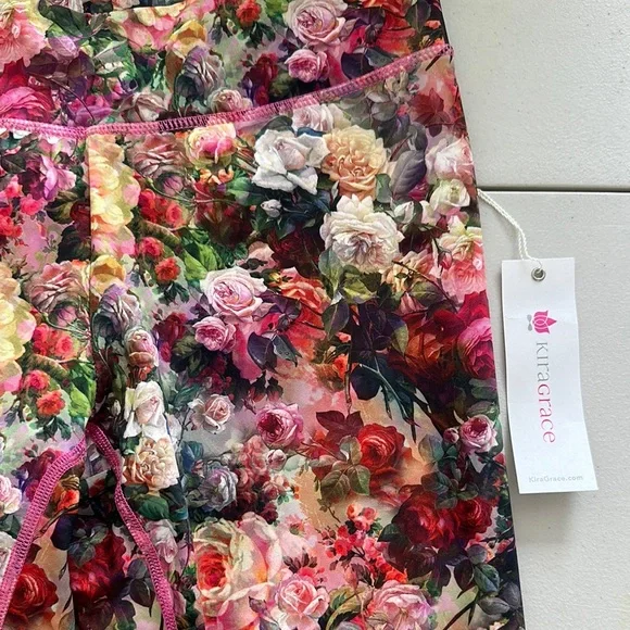 Kira Grace high waisted floral yoga leggings - Picture 2 of 7
